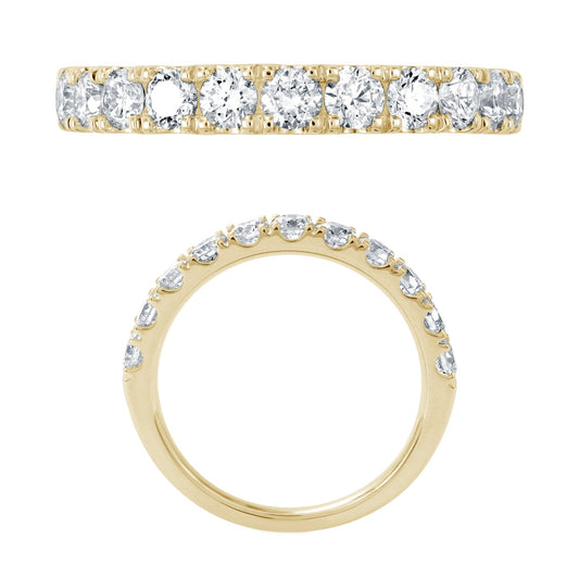 14KY DIAMOND U PRONG BAND RING