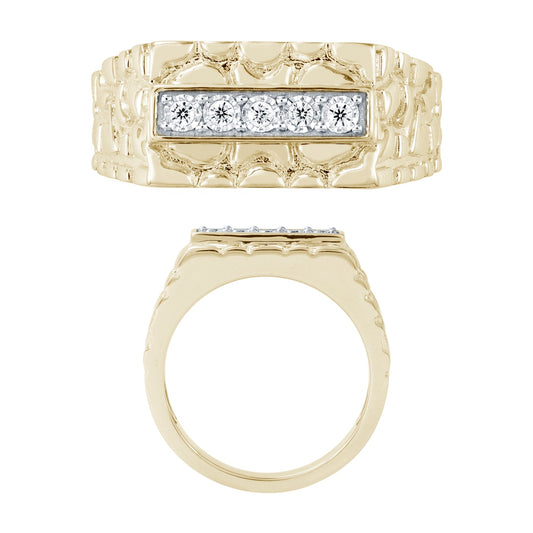 14KY DIAMOND GENTS MIRACLE RING