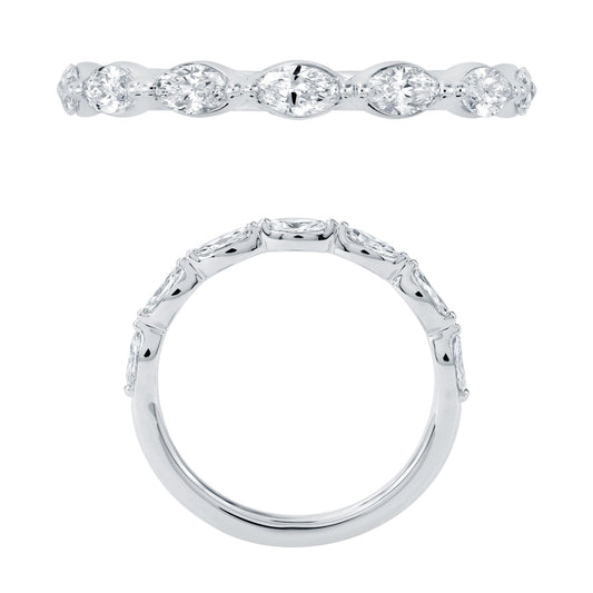 14KW DIAMOND PRONG SET STACK BAND RING