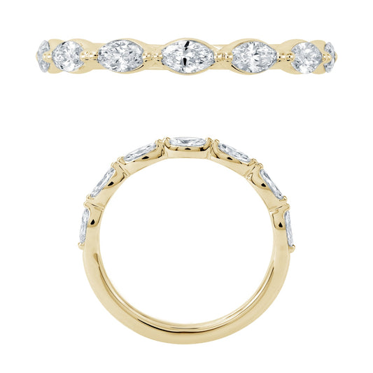 14KY DIAMOND PRONG SET STACK BAND RING