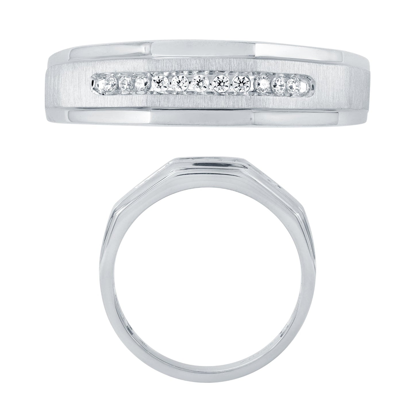 14KW DIAMOND GENTS CHANNEL SET RING