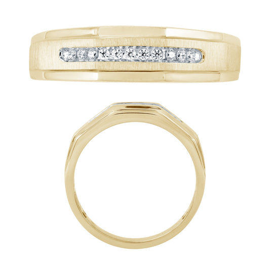 14KY DIAMOND GENTS CHANNEL SET RING