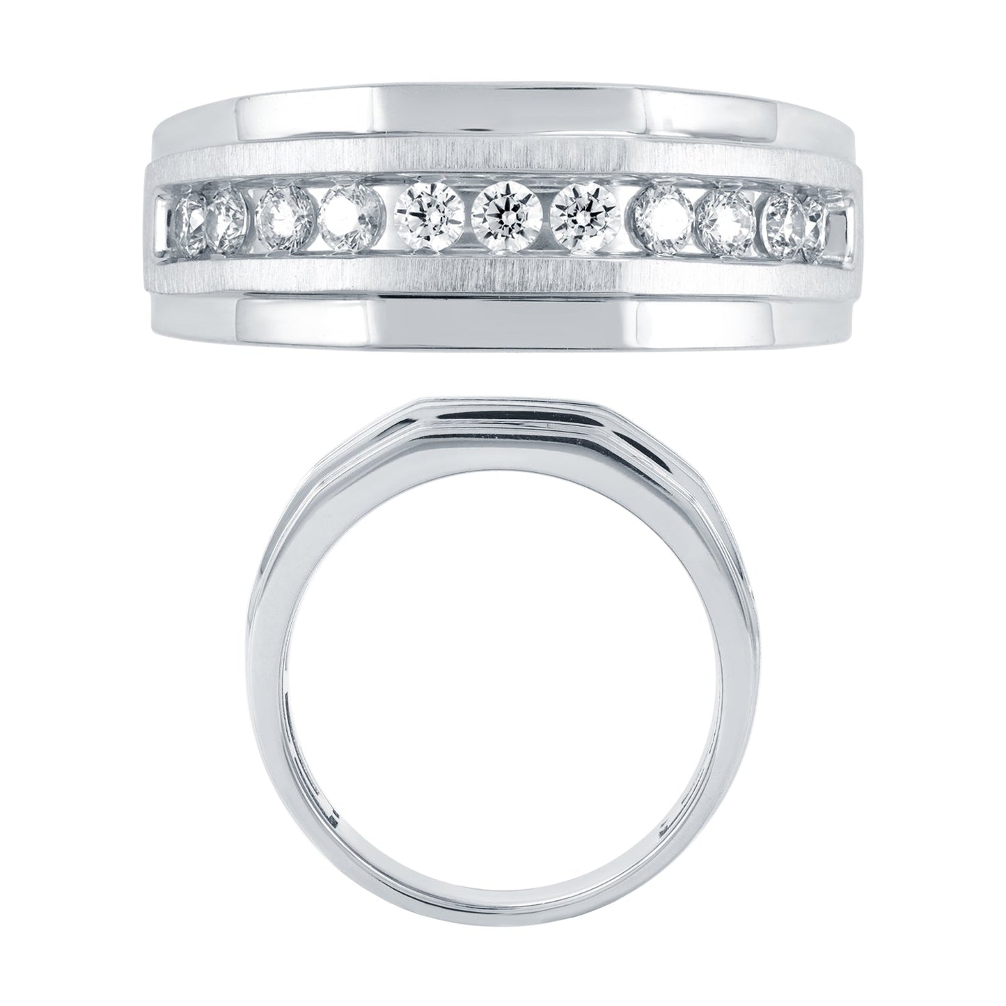 14KW DIAMOND GENTS CHANNEL SET RING