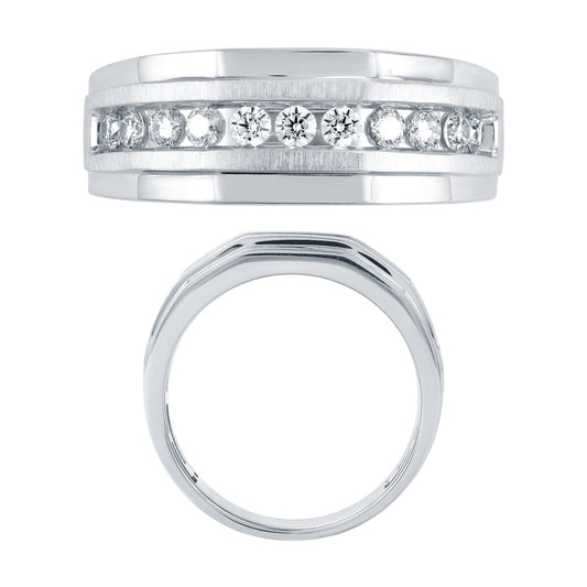 14KW DIAMOND GENTS CHANNEL SET RING