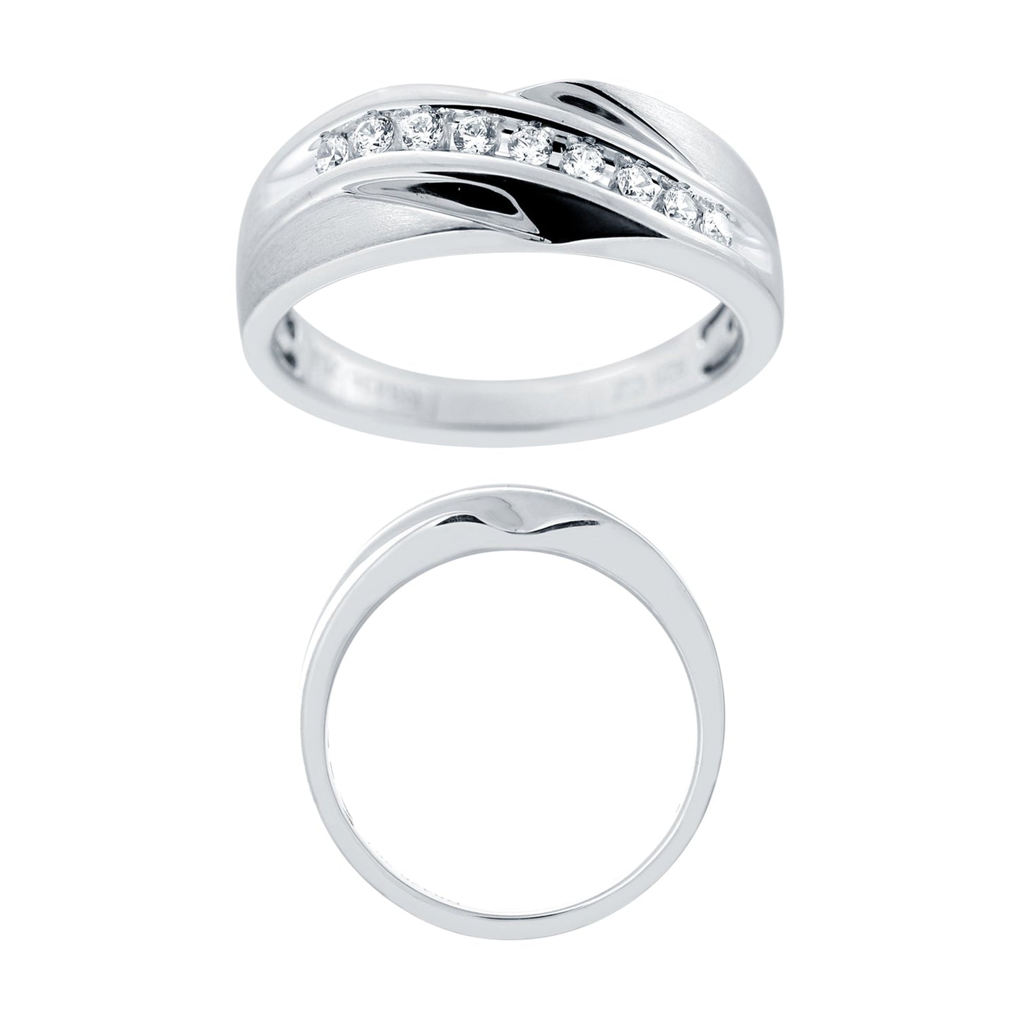14KW DIAMOND GENTS CHANNEL SET RING