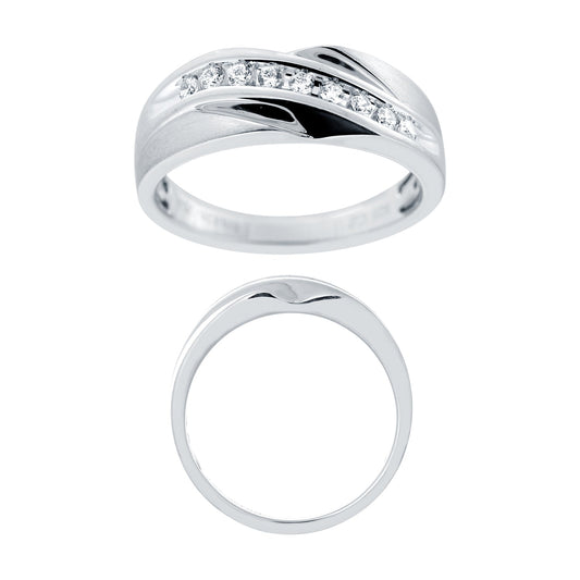 14KW DIAMOND GENTS CHANNEL SET RING