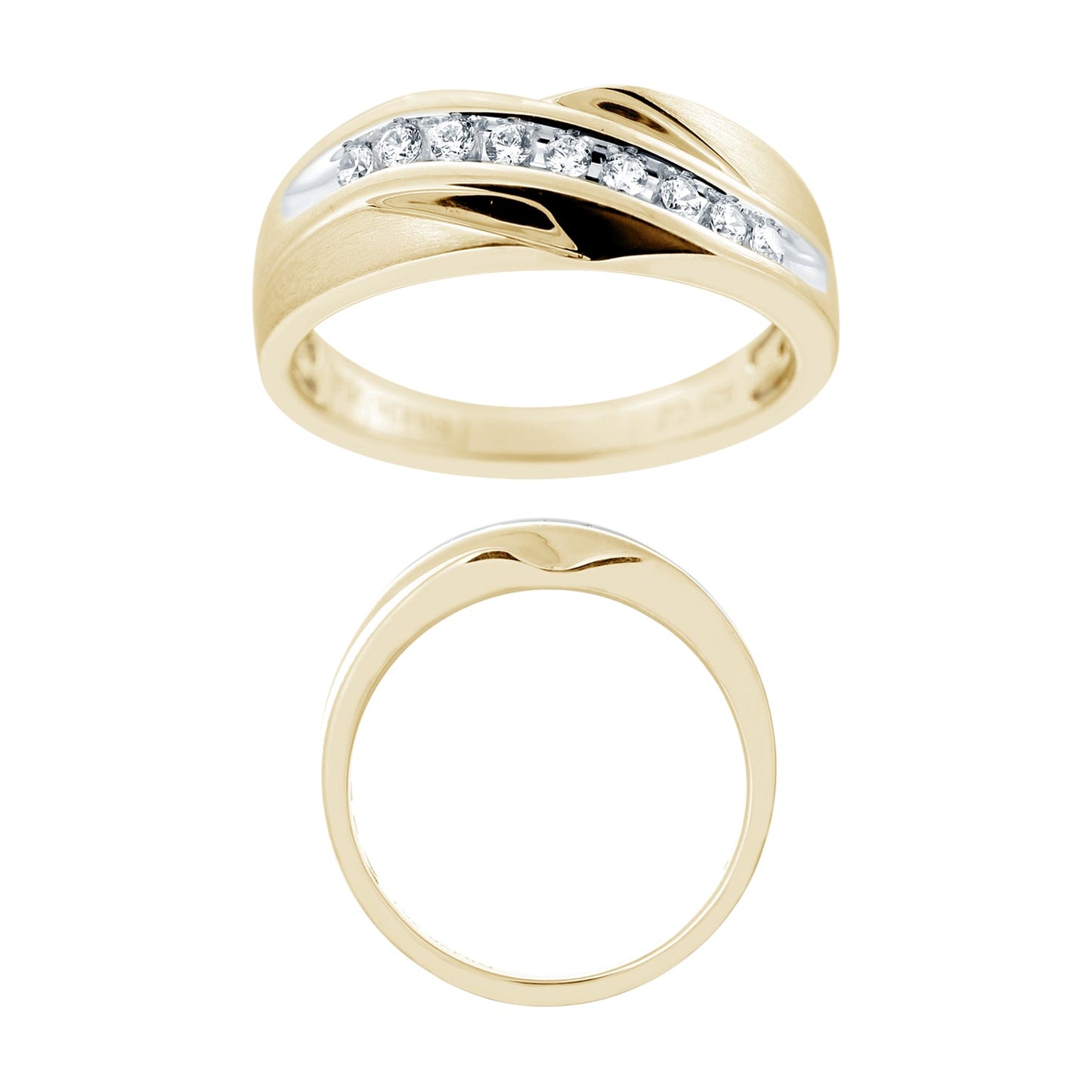 14KY DIAMOND GENTS CHANNEL SET RING