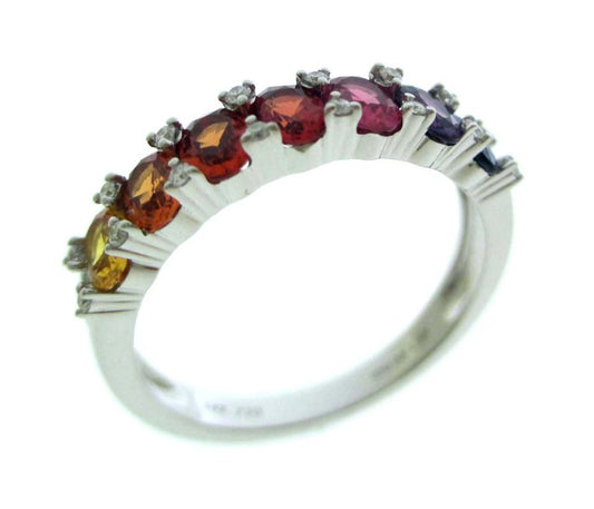 14KY PREC COLOR  RAINBOW RING