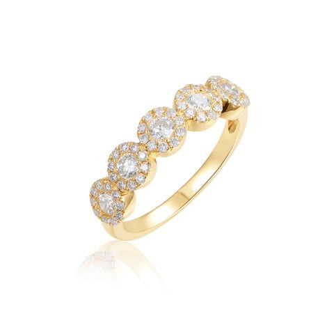 14KW HALO DIAMOND BAND