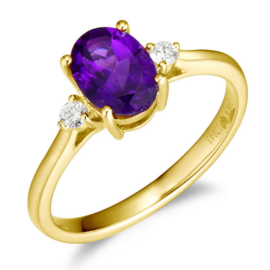 14KW SEMI PREC PRONG SET BIRTHSTONE RING-JAN