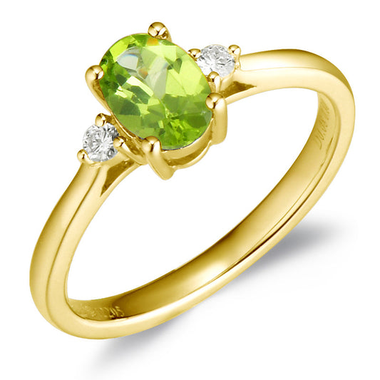 14KW PRONG SET SEMI PREC BIRTHSTONE RING