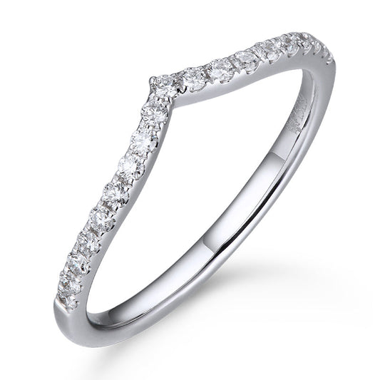 14KW DIAMOND PRONG SET V  BAND RING