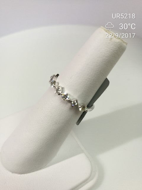 14KY DIAMOND MILGRAIN STACK BAND RING