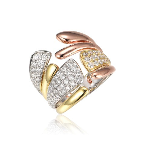 14KW/Y/R DIAMOND PAVE FASHION RING