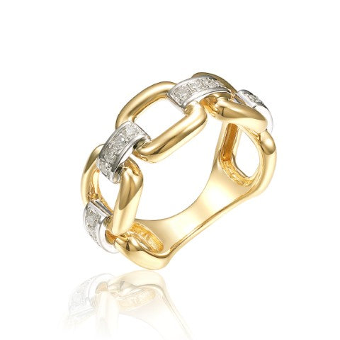 14KW/Y DIAMOND LINK BAND RING