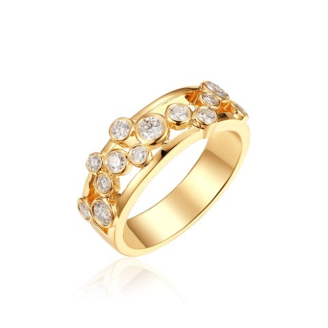 14KY DIAMOND SCATTER BAND RING