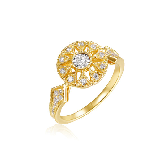 14KW DIAMOND FILAGREE MIRACLE RING