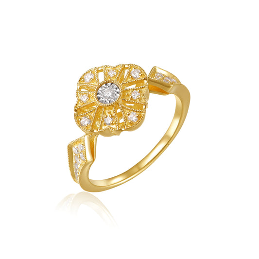 14KW DIAMOND FILAGREE MIRACLE RING
