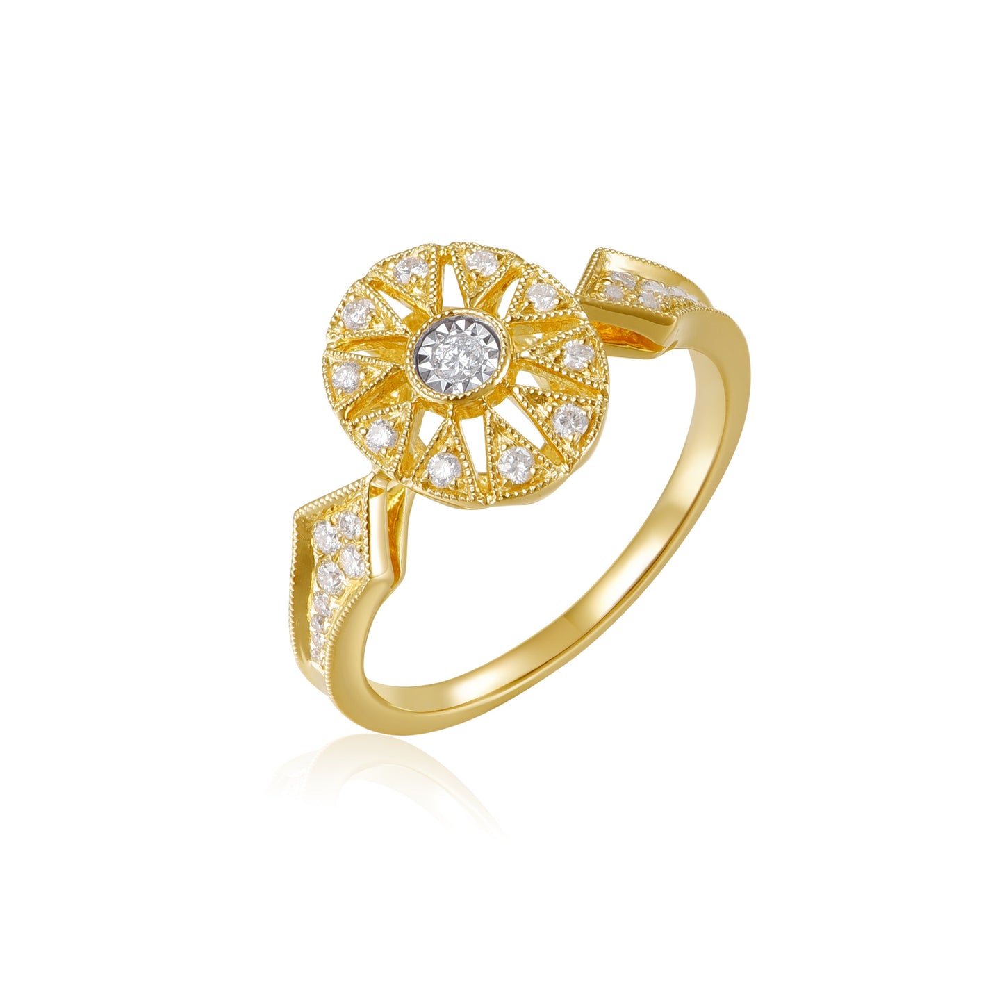 14KW DIAMOND FILAGREE MIRACLE RING