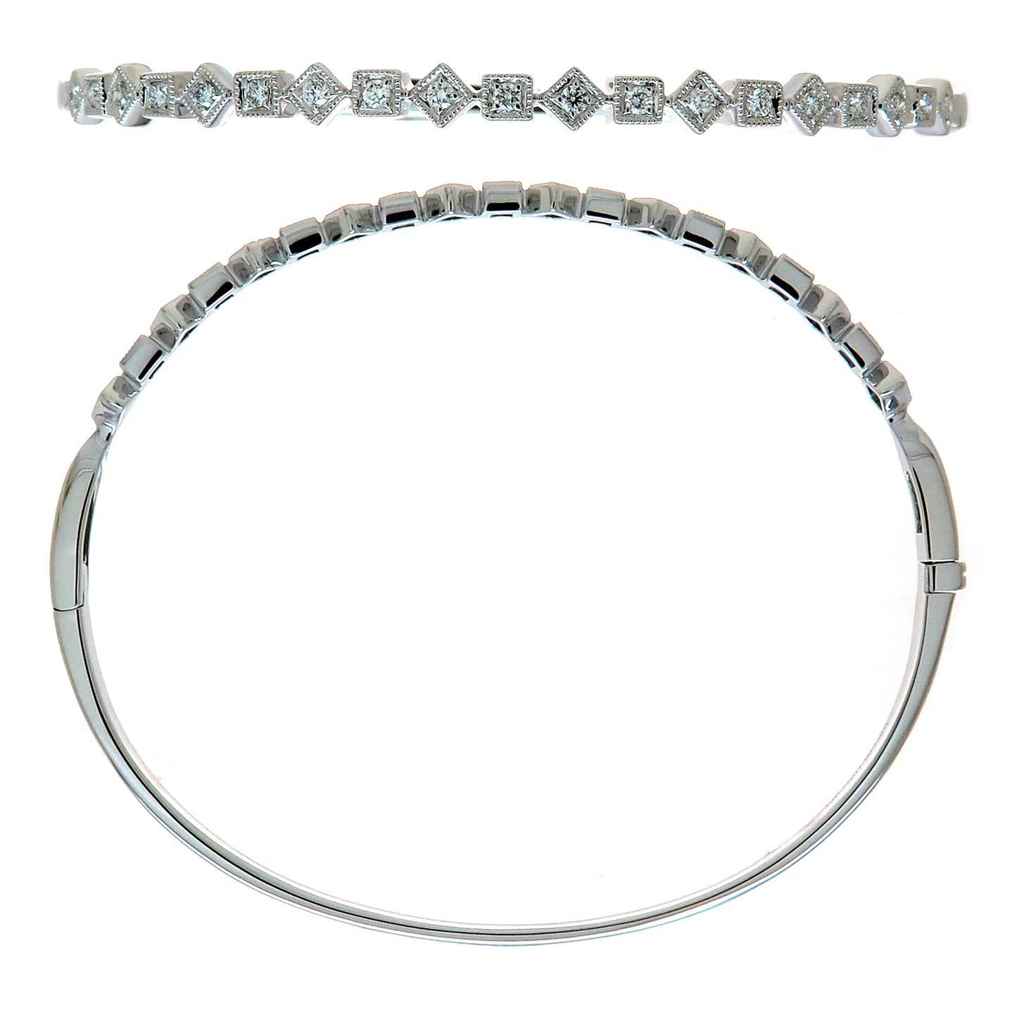 18KW DIAMOND  BANGLE BRAC