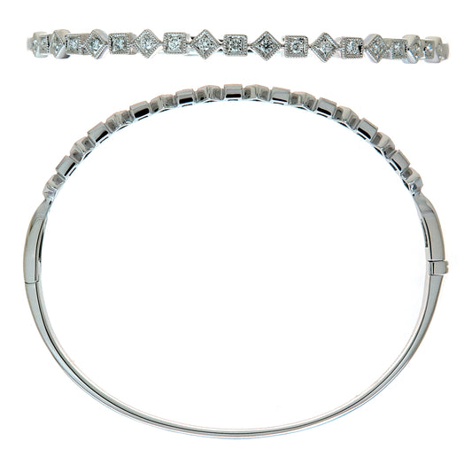 18KW DIAMOND  BANGLE BRAC