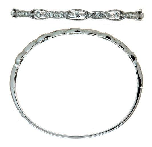18KW DIAMOND  BANGLE BRAC