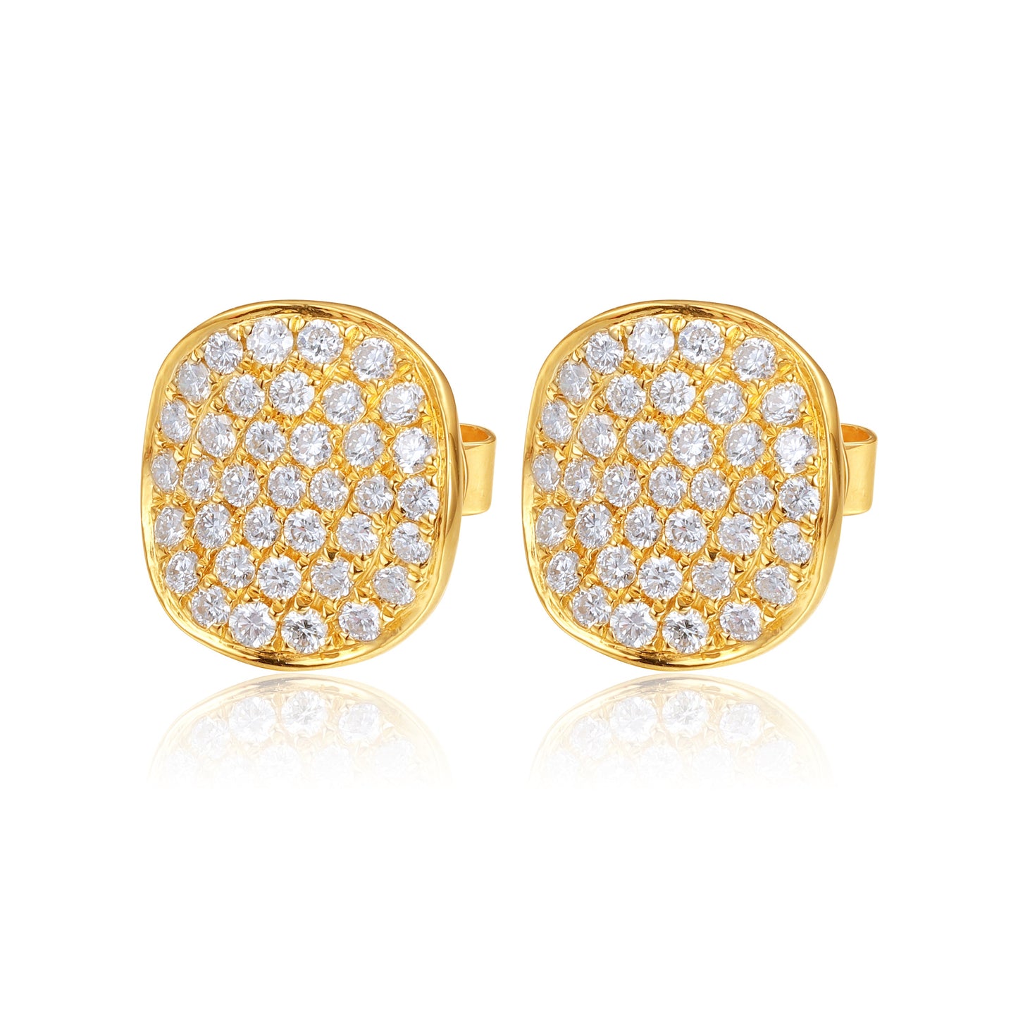 14KY DIAMOND PAVE WAVY EARS