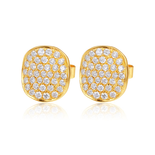 14KY DIAMOND PAVE WAVY EARS