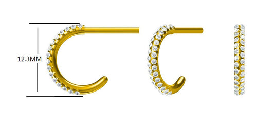 14KY DIAMOND PAVE HUGGIE EARS