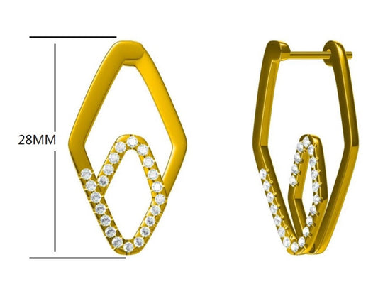 14KY DIAMOND  FASHION EARS