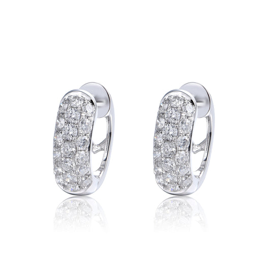 14KW DIAMOND PAVE HUGGIE EARS