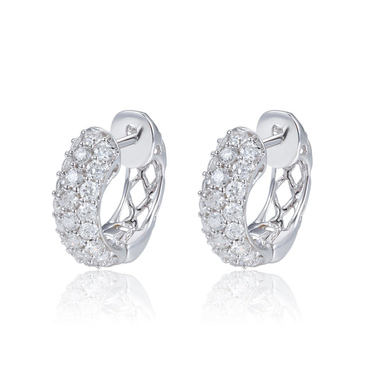 14KW DIAMOND PAVE HUGGIE EARS