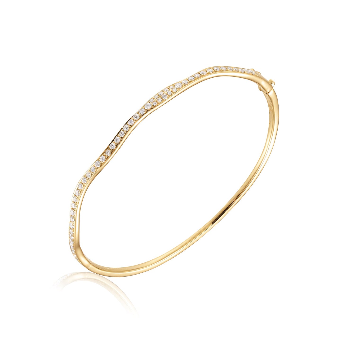 14KY DIAMOND PAVE BANGLE BRAC