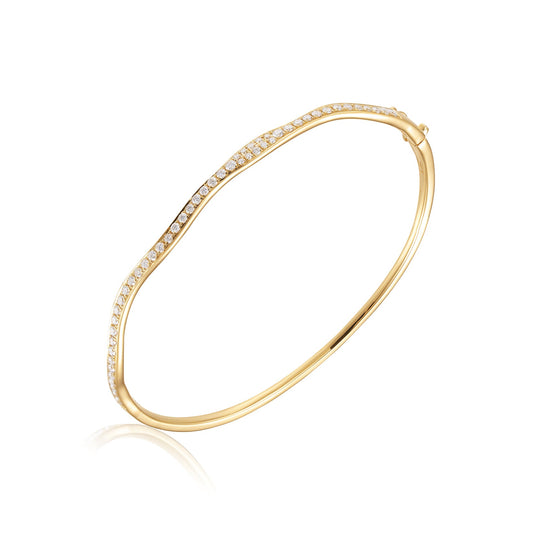 14KW DIAMOND PAVE BANGLE BRAC