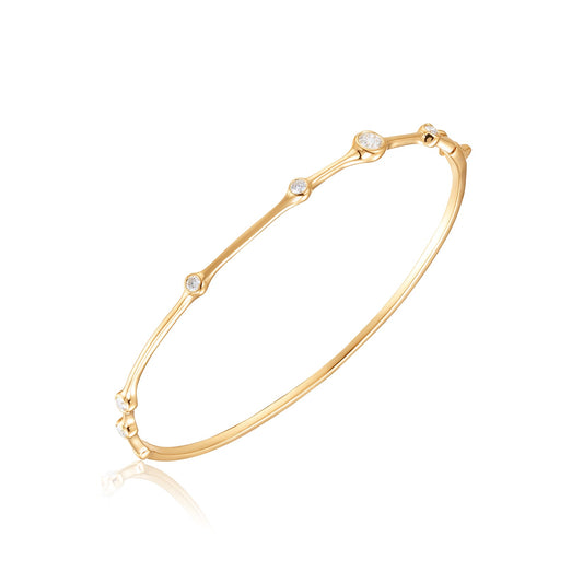 14KW DIAMOND BEZEL SET BANGLE BRAC