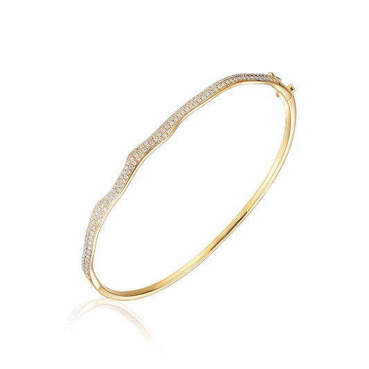 14KY DIAMOND PAVE BANGLE BRAC