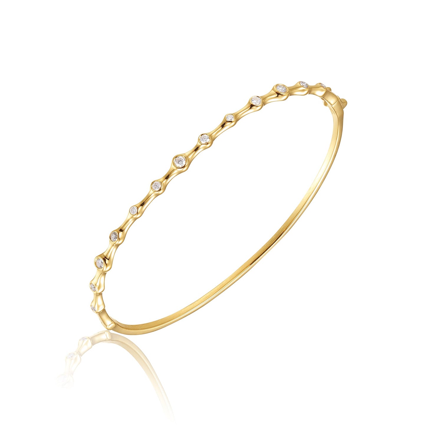 14KW DIAMOND PAVE BANGLE BRAC