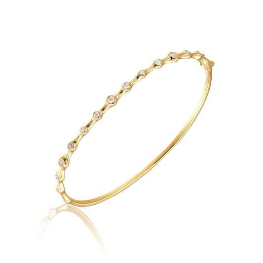14KW DIAMOND PAVE BANGLE BRAC