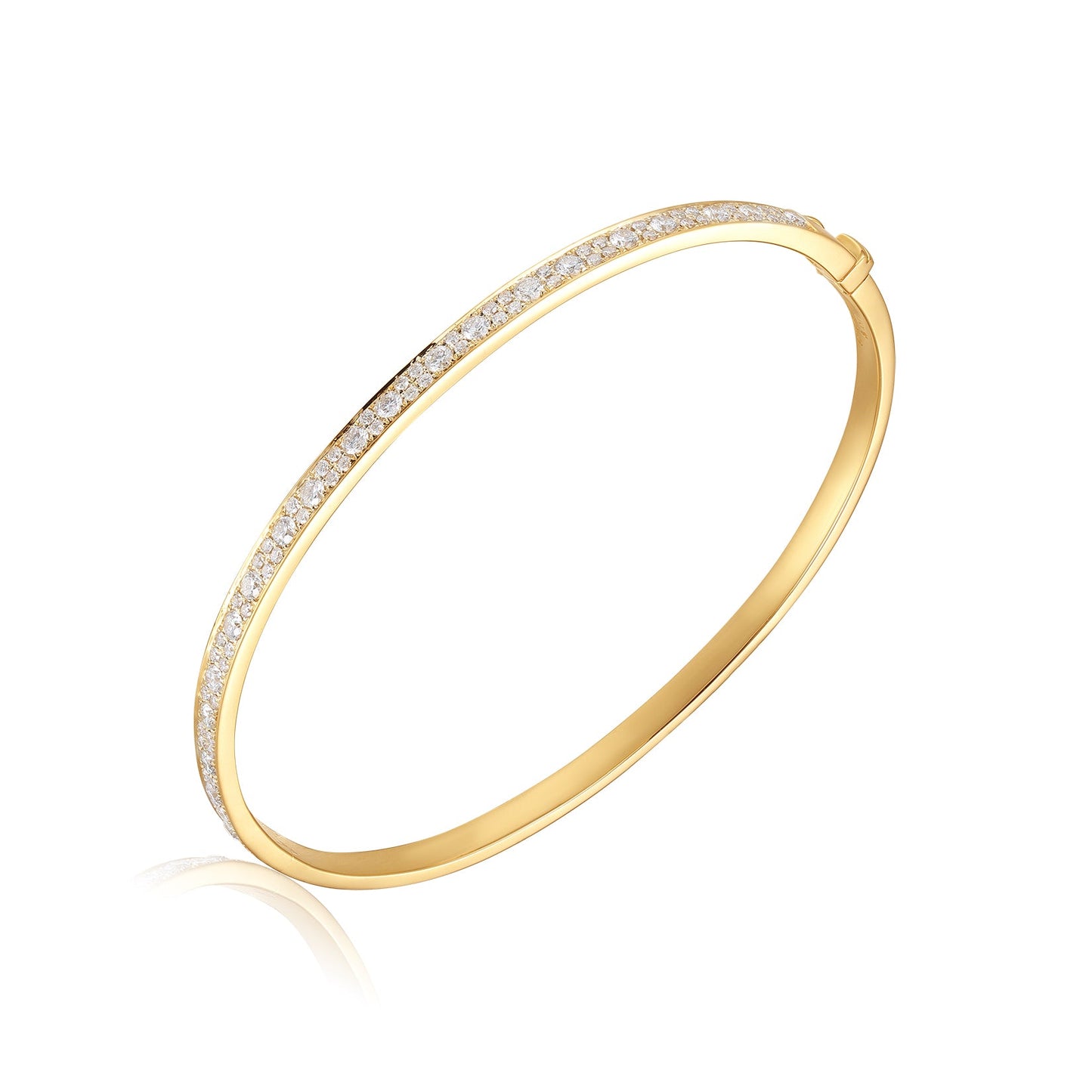 14KW DIAMOND PAVE BANGLE BRAC