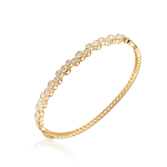 14KW DIAMOND BEZEL SET BANGLE BRAC