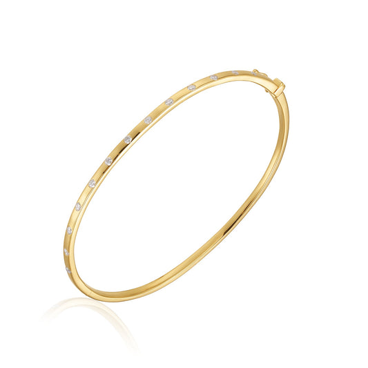 14KW DIAMOND BEZEL SET BANGLE BRAC