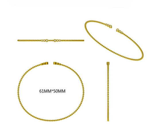 14KY DIAMOND FLEX BANGLE BRAC