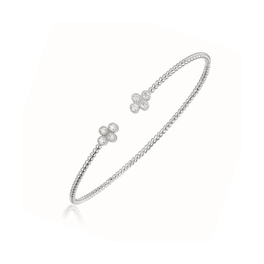 14KY DIAMOND MILGRAIN FLEX BRAC