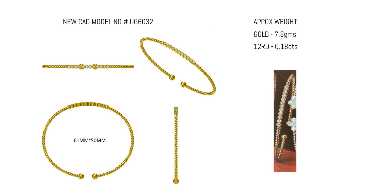 14KY DIAMOND BEZEL SET FLEX BRAC