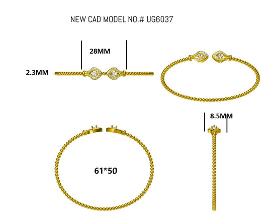 14KY DIAMOND 2 STONE FLEX BRAC