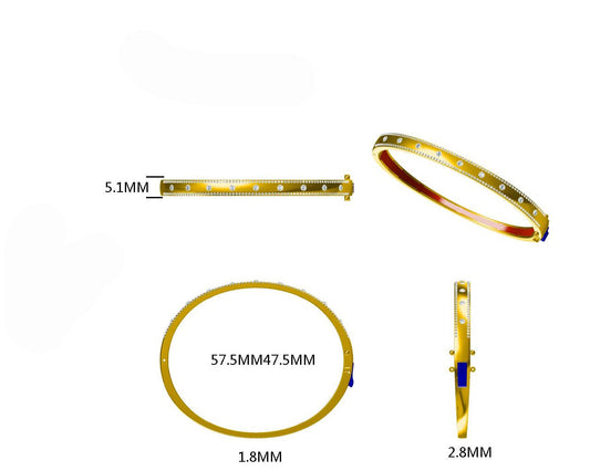 14KW DIAMOND  BANGLE BRAC