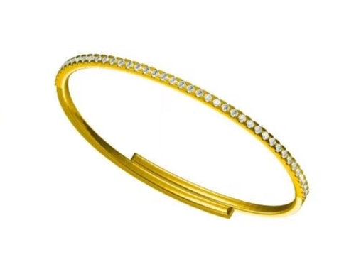 14KY DIAMOND FLEX BANGLE BRAC