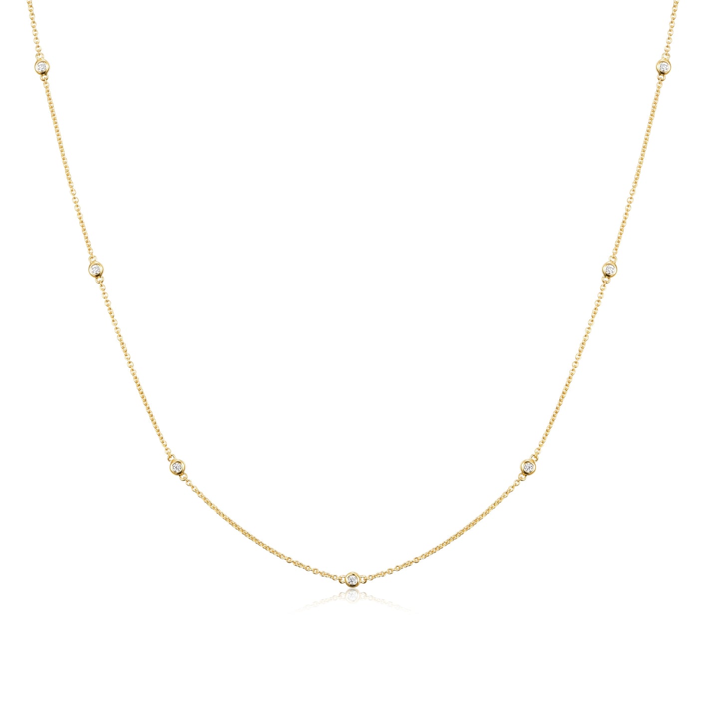 14KW DIAMOND BEZEL SET D.B.Y. NECK