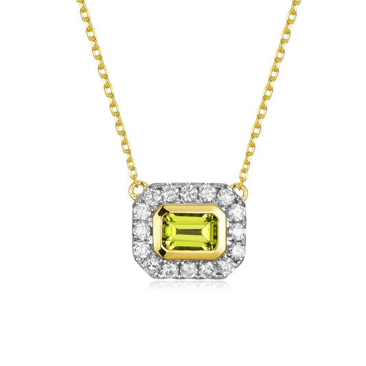 14KY PREC COLOR HALO BZL NECK