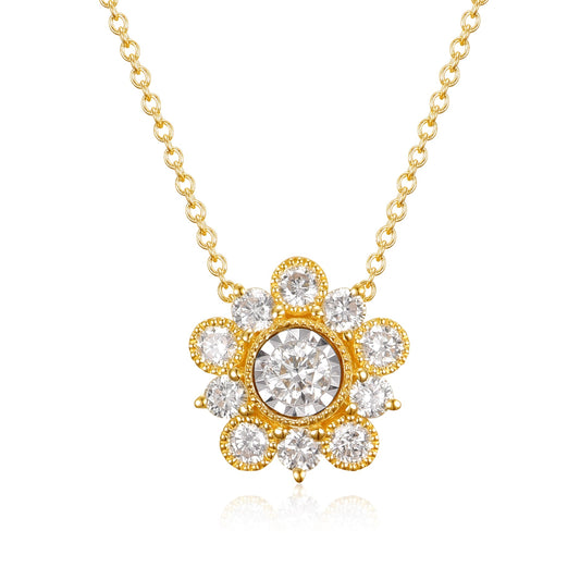 14KY DIAMOND  ANTQISH NECK